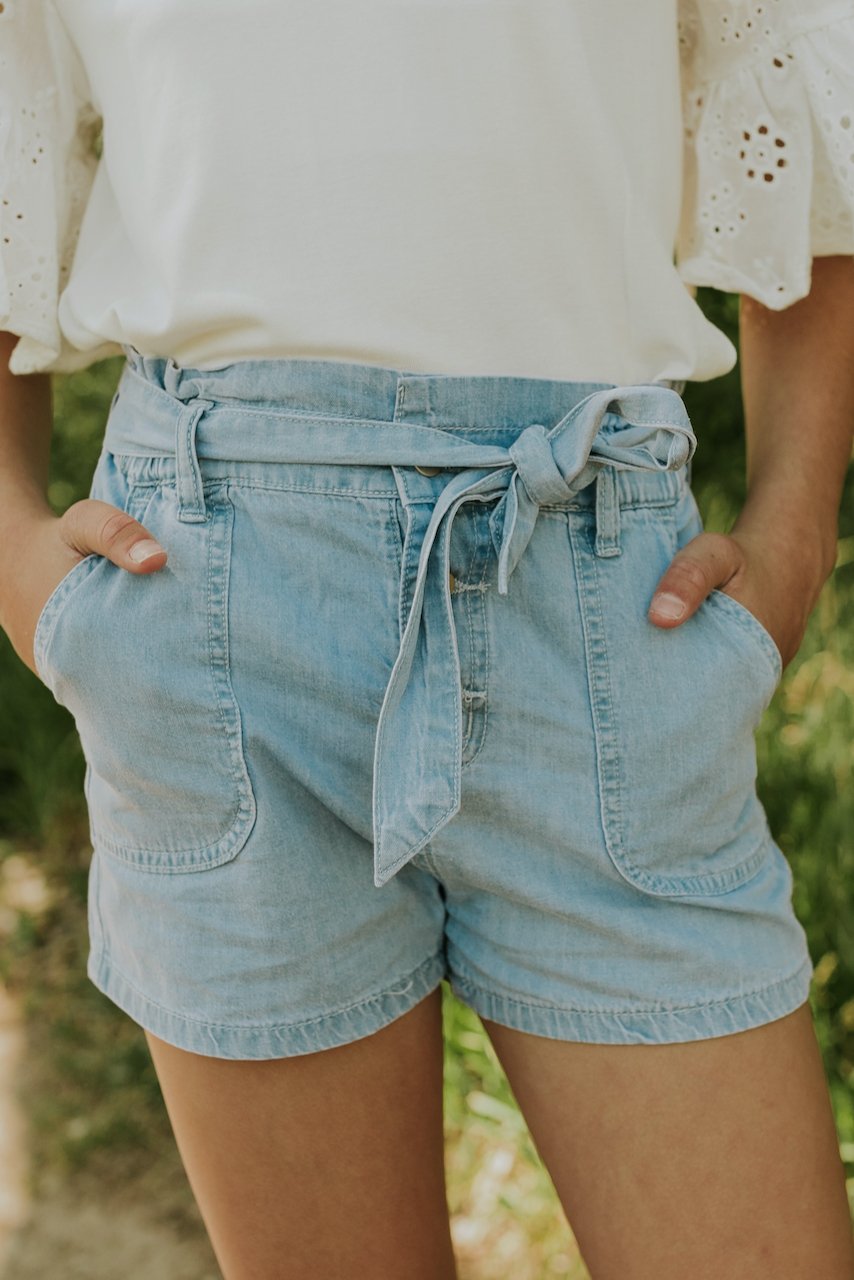 tie waist shorts for girls | ROOLEE