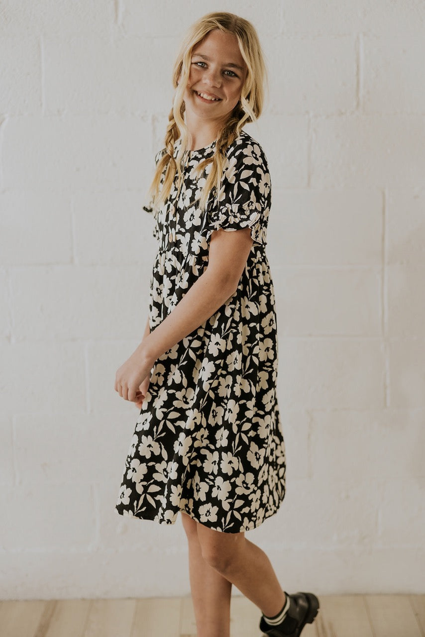 Black Floral Dress | ROOLEE Kids