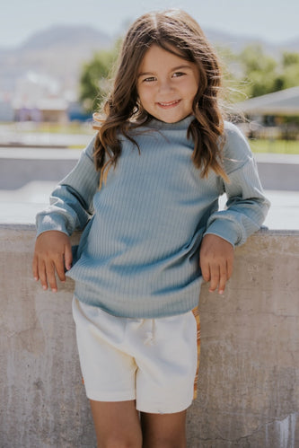 Blue Long Sleeve Tops | ROOLEE