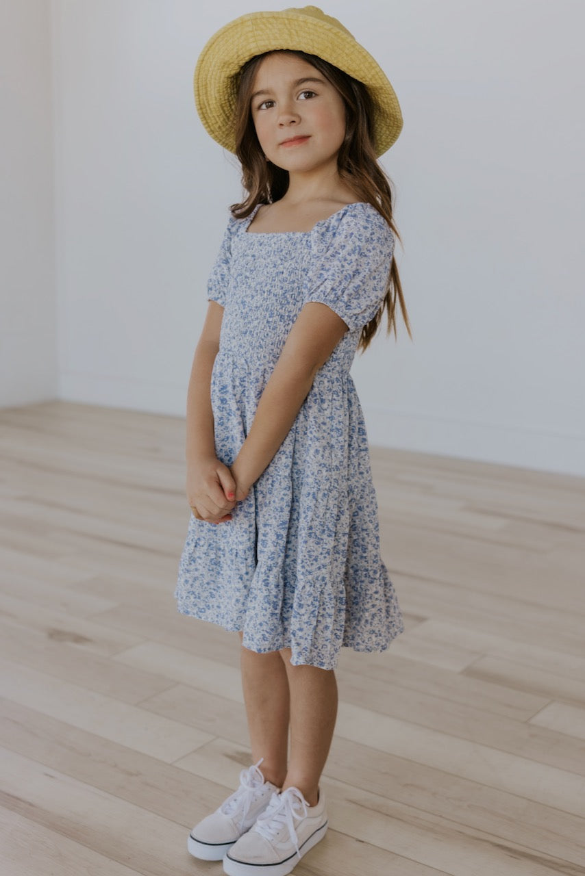 Tiered Blue Floral Dresses | ROOLEE Kids