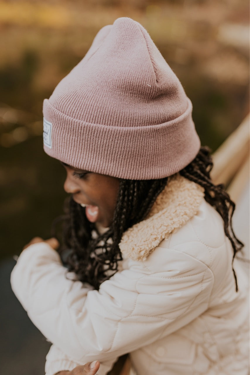 Girls Solid Pink Beanie l ROOLEE