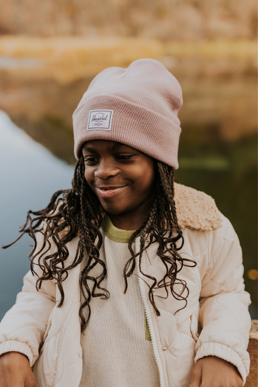 Mauve Color Beanie For Girls l ROOLEE