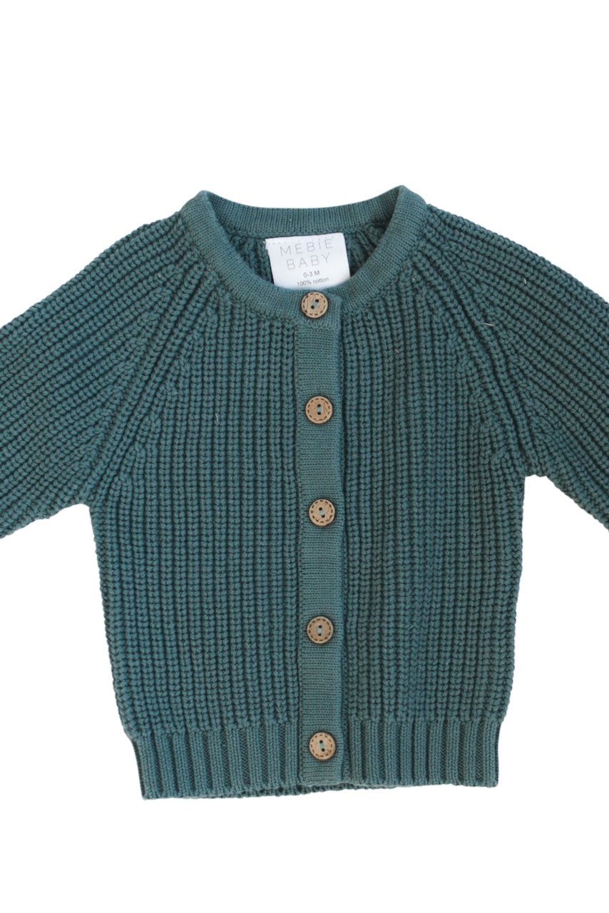 Neutral button up knit sweater | ROOLEE