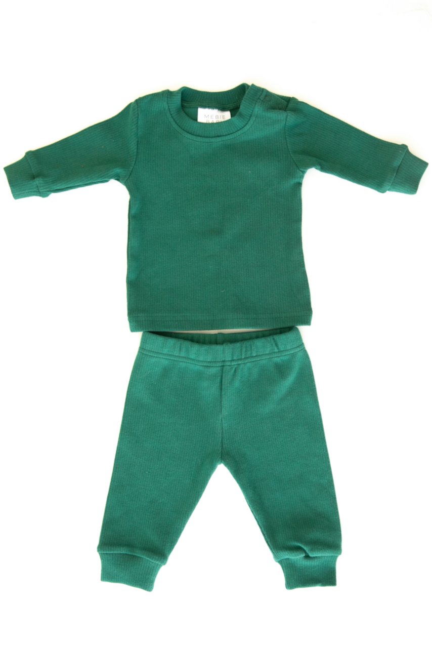 Cute green kids Christmas pajamas | ROOLEE
