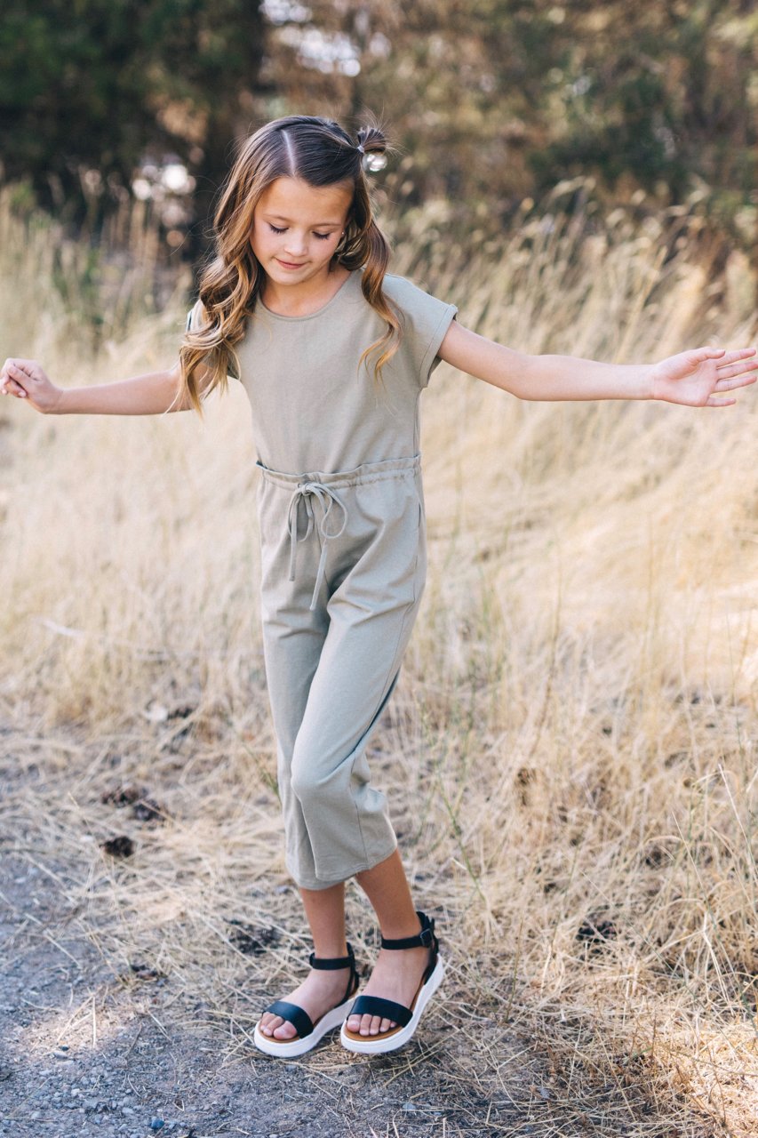 Drawstring Elastic Waist One Piece For Kids | ROOLEE