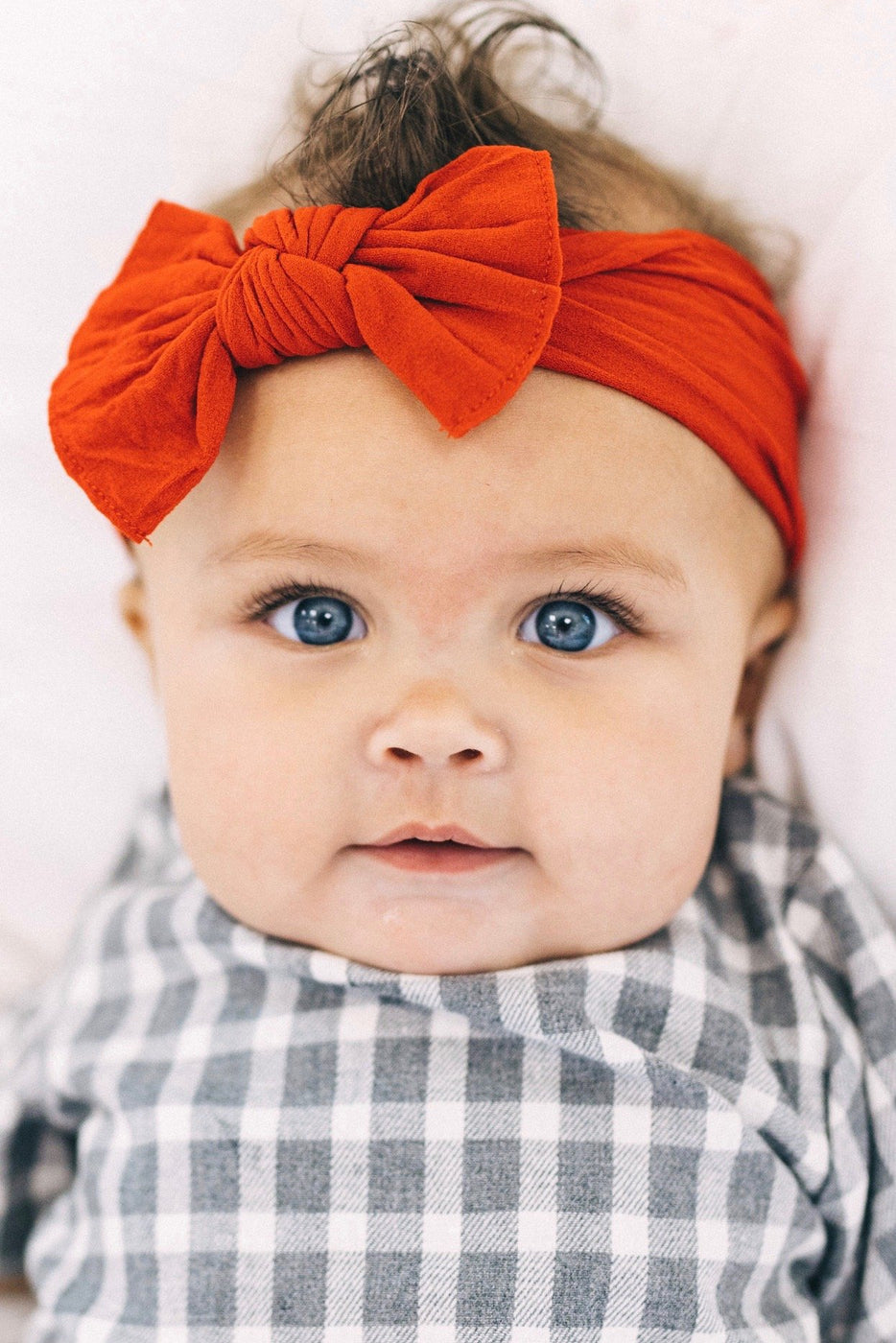 Aurra Baby Bow Headband in Cherry | ROOLEE