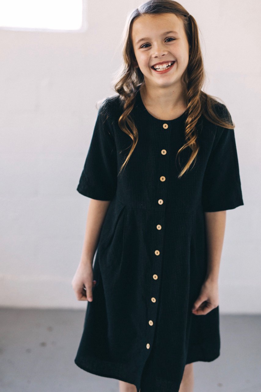 Mini Eclipse Button Dress