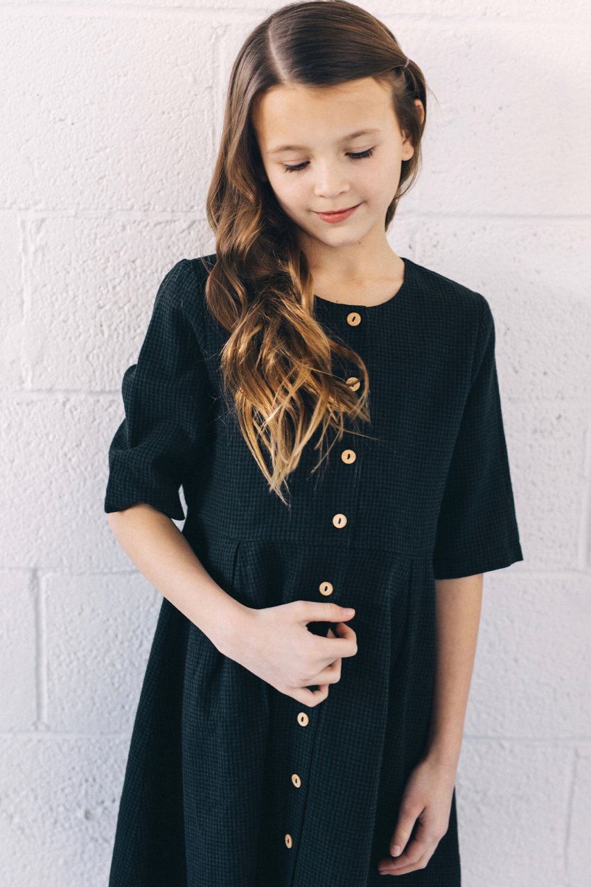 Mini Eclipse Button Dress
