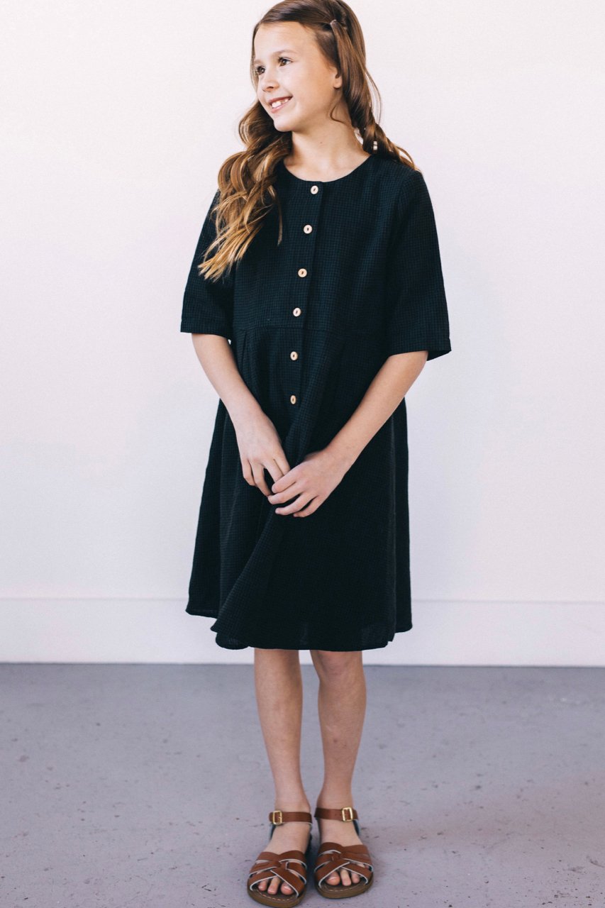 Mini Eclipse Button Dress