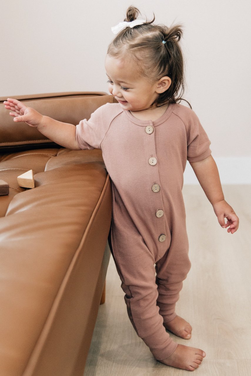 All Love Cotton Button Romper