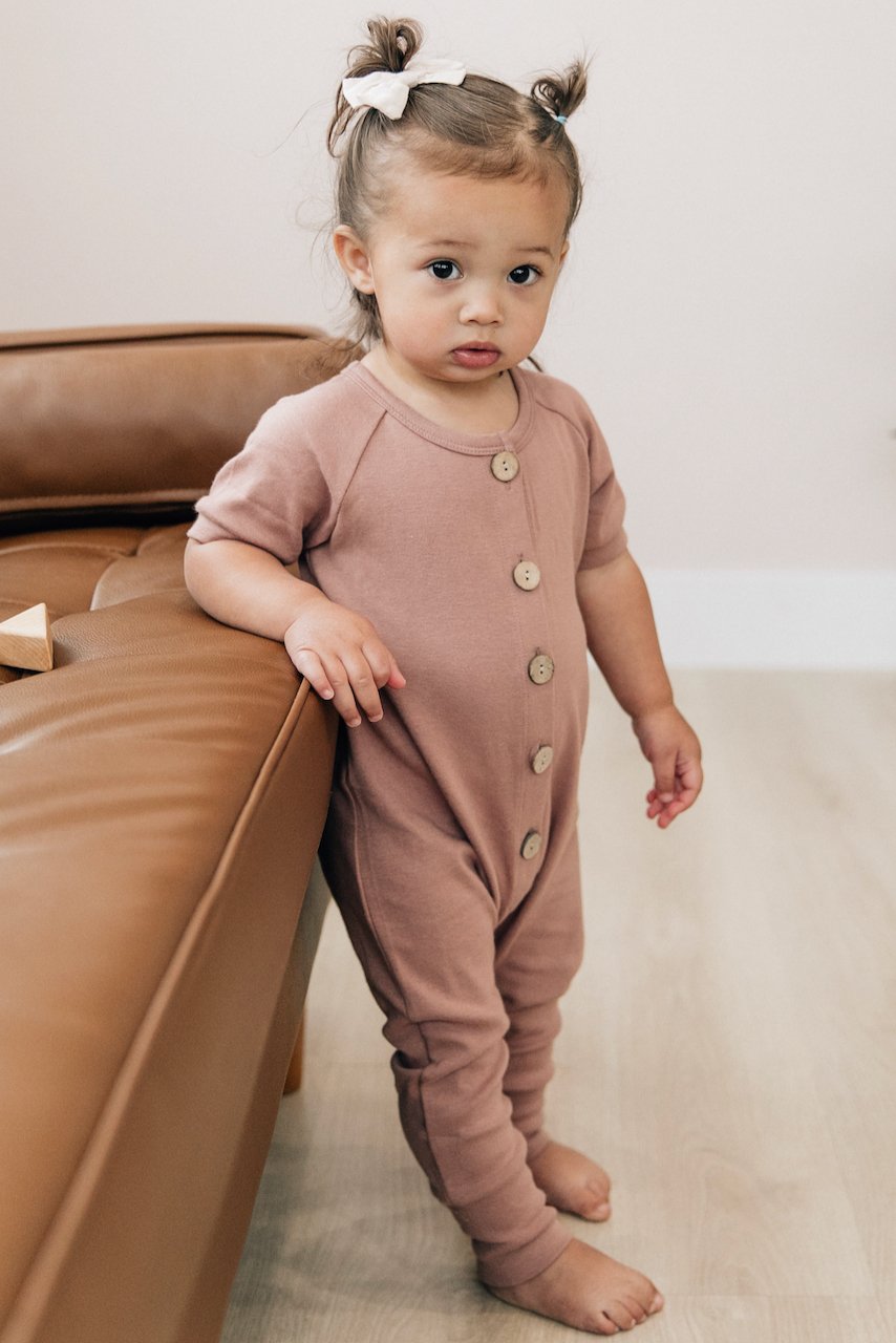 All Love Cotton Button Romper