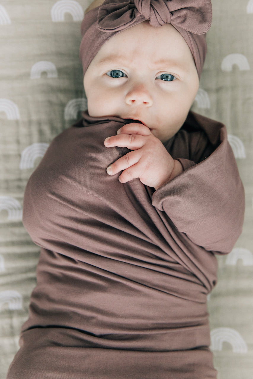 Muted purple baby swaddle | ROOLEE