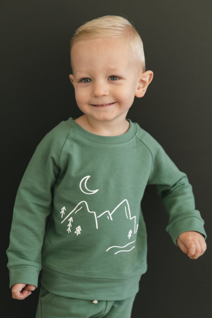 Crew neck boys print pullover | ROOLEE