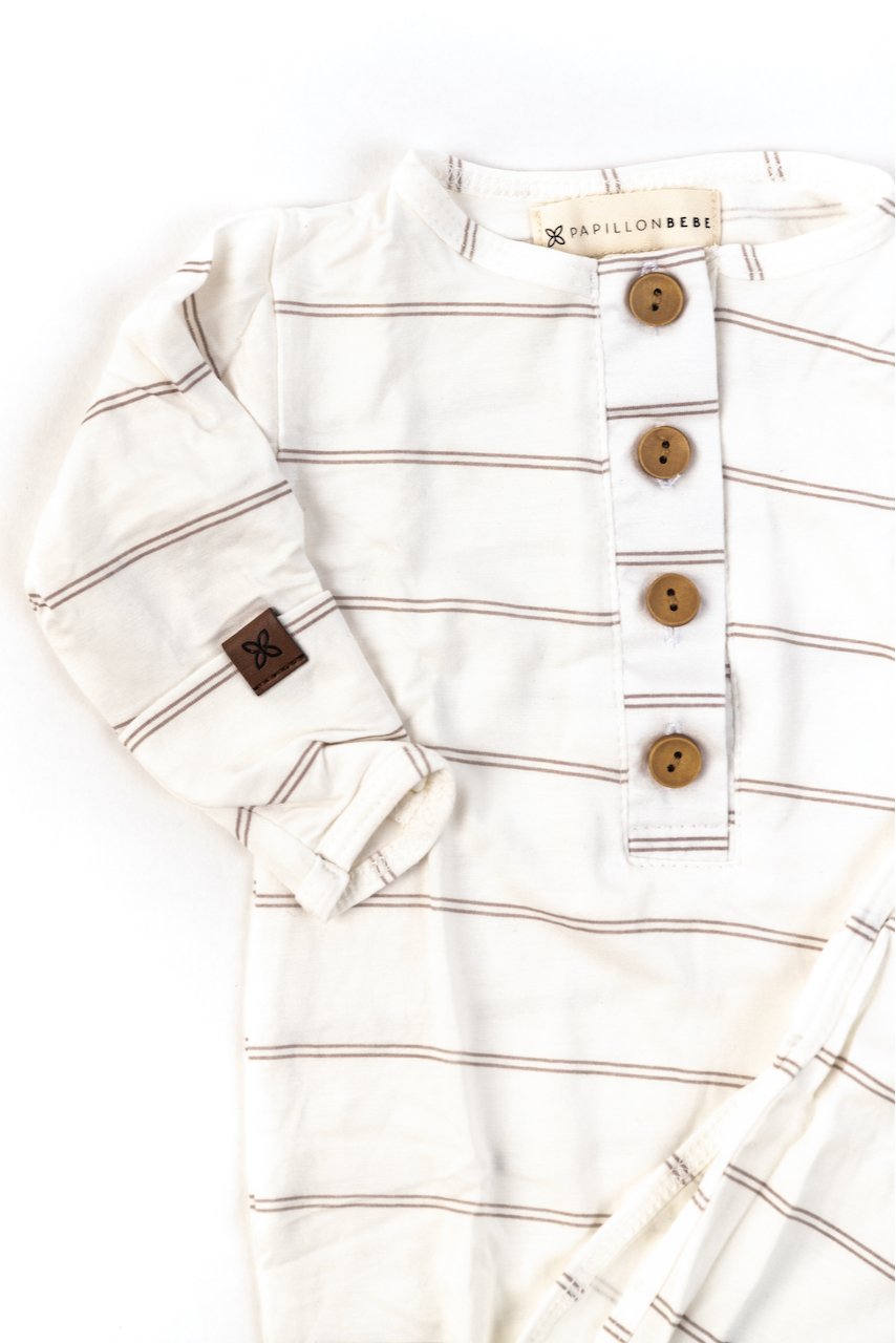Striped Fawn Knotted Gown