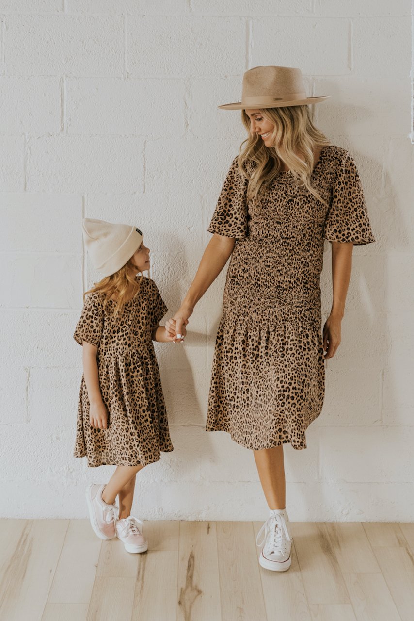 Mini Cheetah Sisters Detail Dress