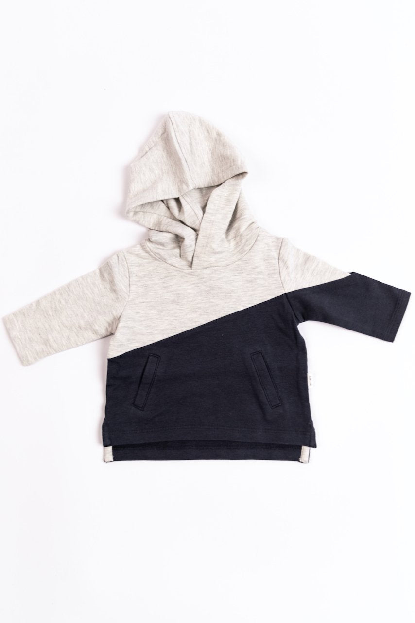 Blue and Grey Hoodie | ROOLEE