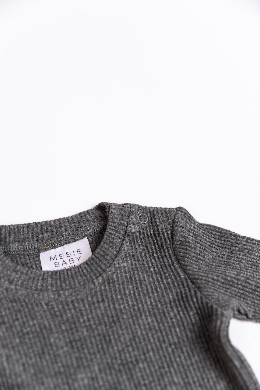 Grey Toddler Top and Bottom Lounge Set | ROOLEE