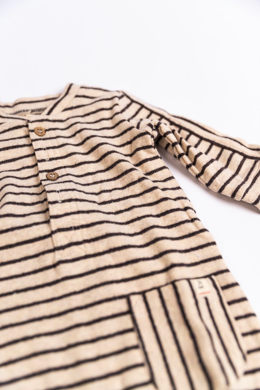 Comfy Cotton Red Stripe Onesie for Kids | ROOLEE