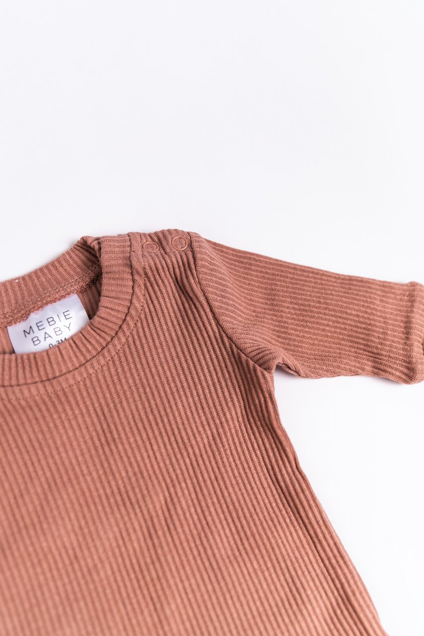 Coral Pink Cozy Sweater Set for Babies | ROOLEE