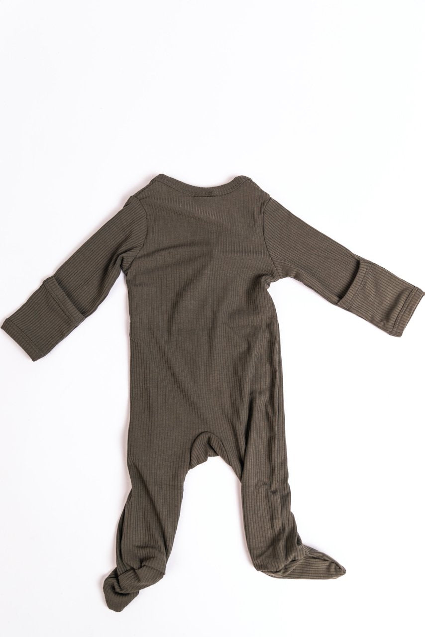 Neutral Solid Baby Onesie With Snaps | ROOLEE