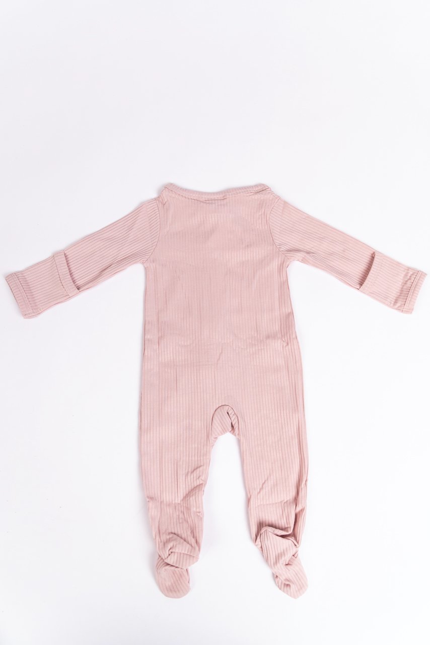Solid Pink Snap Baby Onesie | ROOLEE