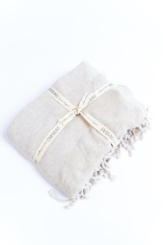 Natural Tuck Knit Blanket