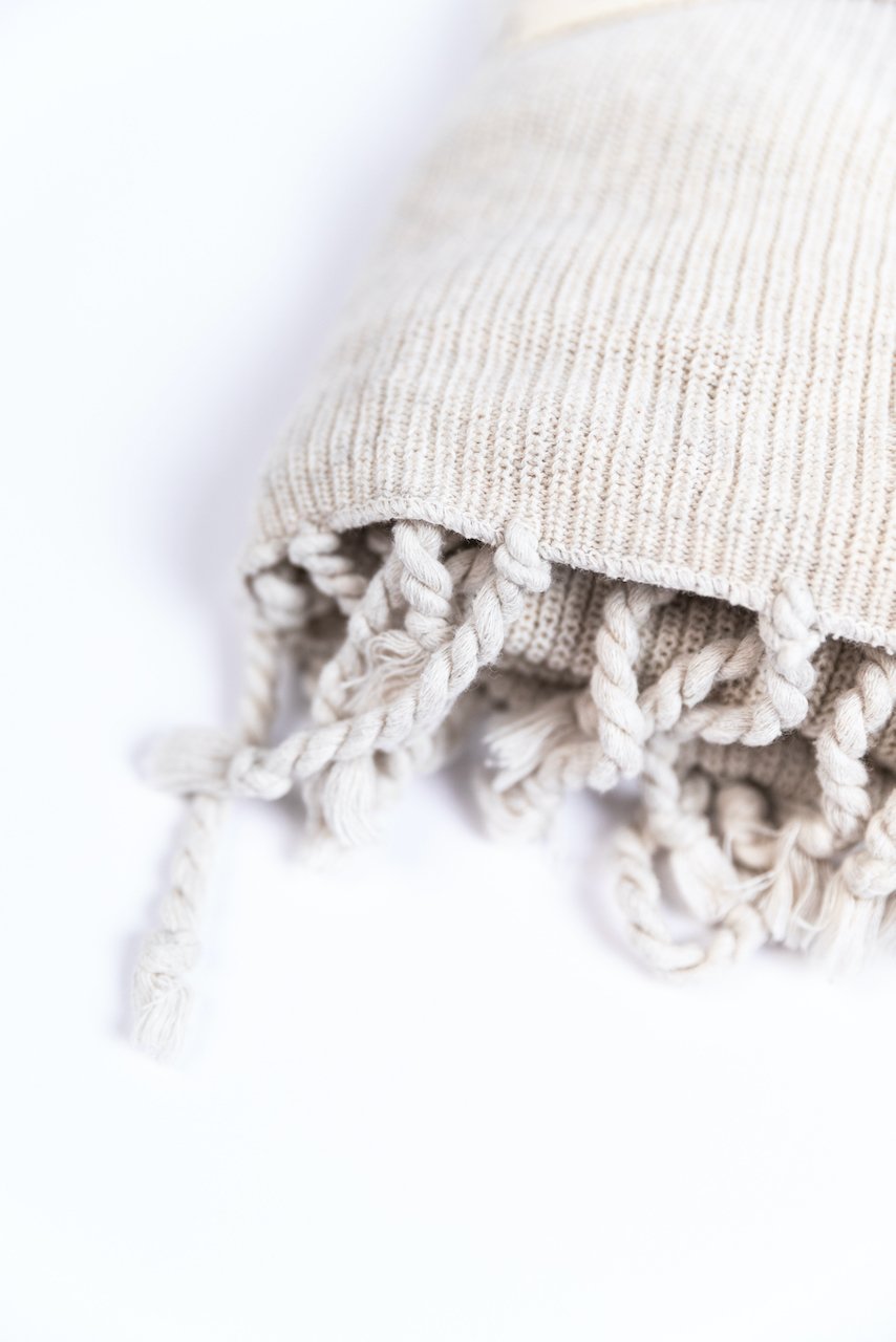Natural Tuck Knit Blanket