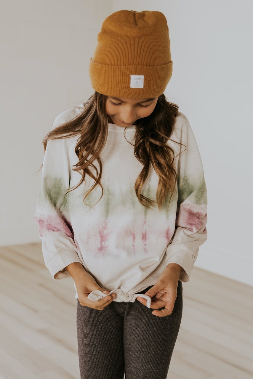 Tie dye kids cute winter top | ROOLEE