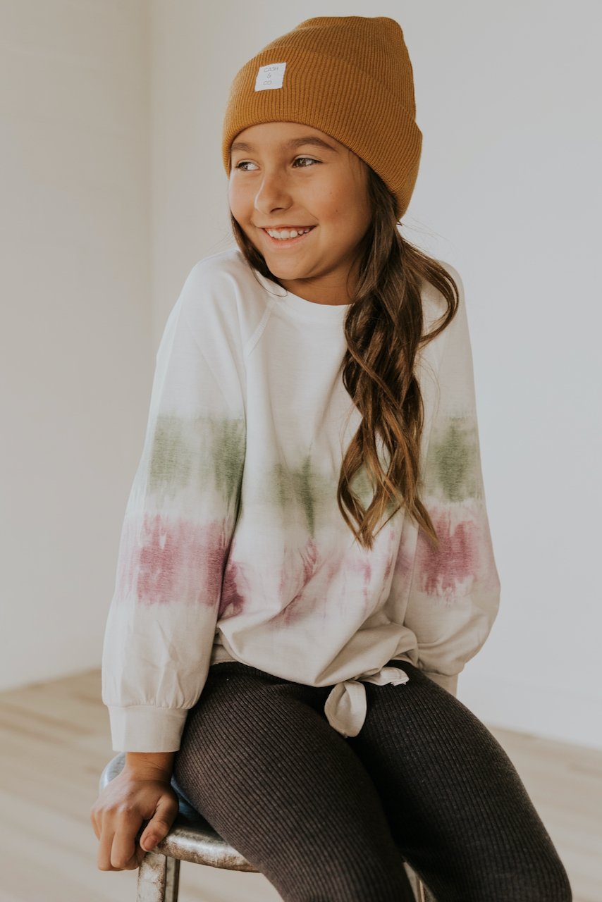 Tie dye kids cute winter top | ROOLEE