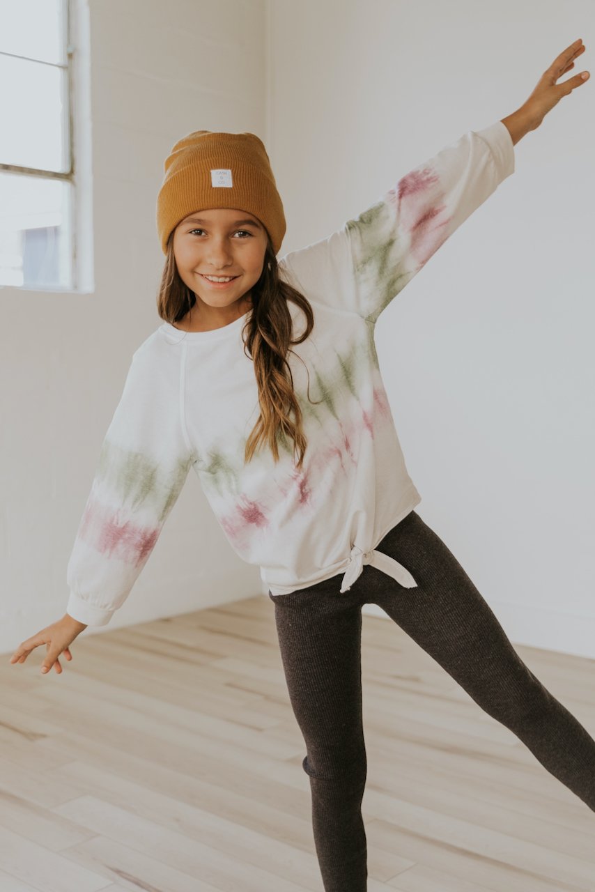 Tie dye kids cute winter top | ROOLEE