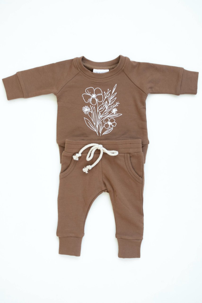 Matching floral sweatshirt set for kids | ROOLEE