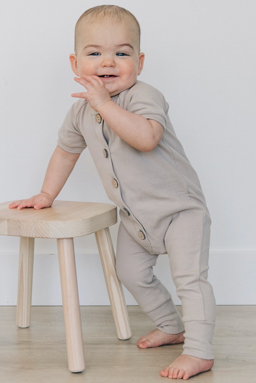 All Love Cotton Button Romper
