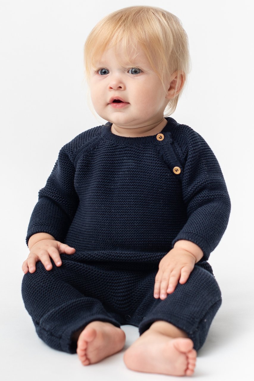 Navy knit onesie | ROOLEE