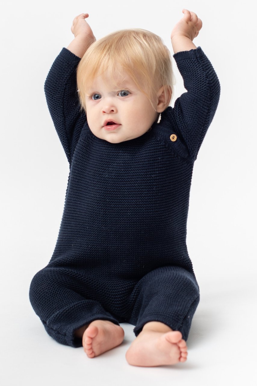 Navy knit onesie | ROOLEE
