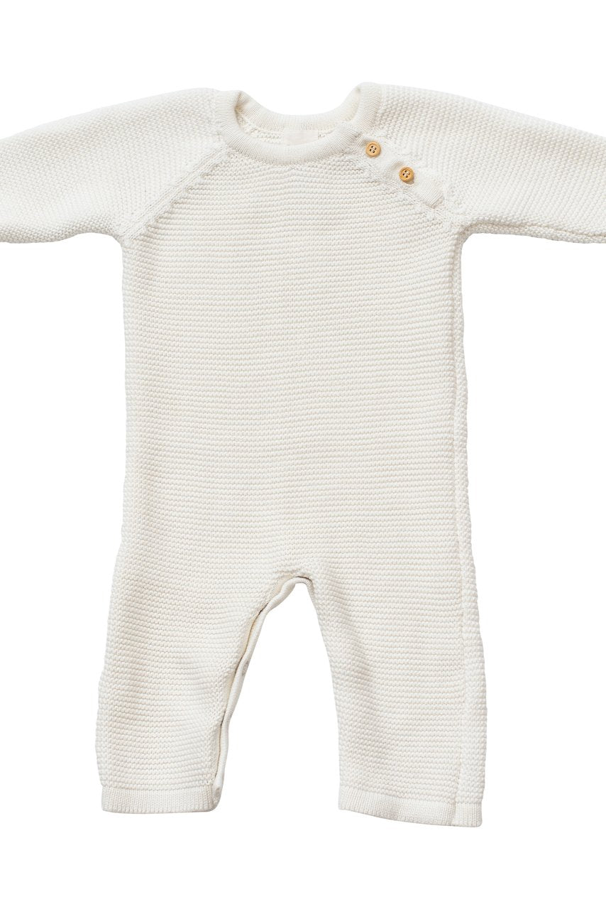 White knit onesie | ROOLEE