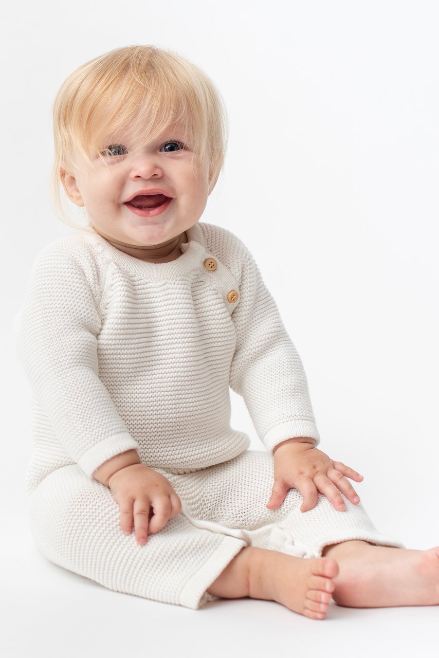 Ivory knit onesie | ROOLEE