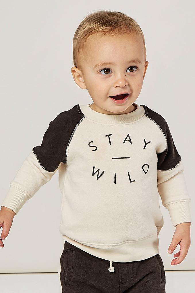 Cream graphic kids sweatshirt | ROOLEE