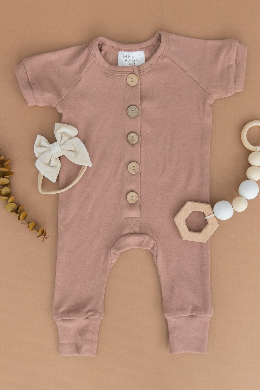 All Love Cotton Button Romper