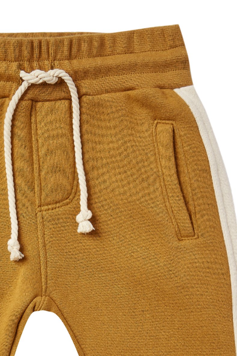 Mustard tie waist pocket joggers | ROOLEE