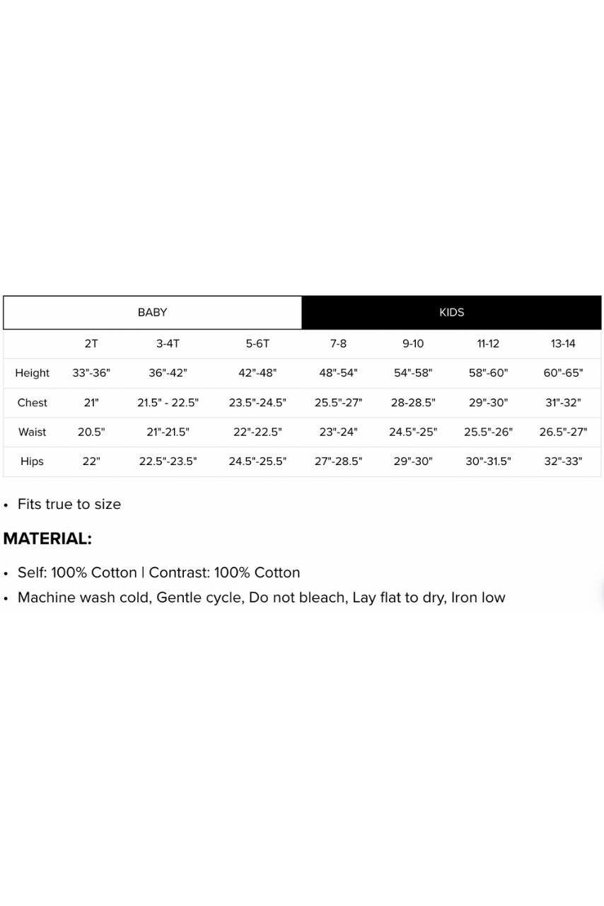 Kids Size Chart