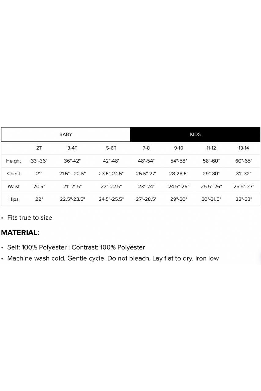 Kids Size Chart
