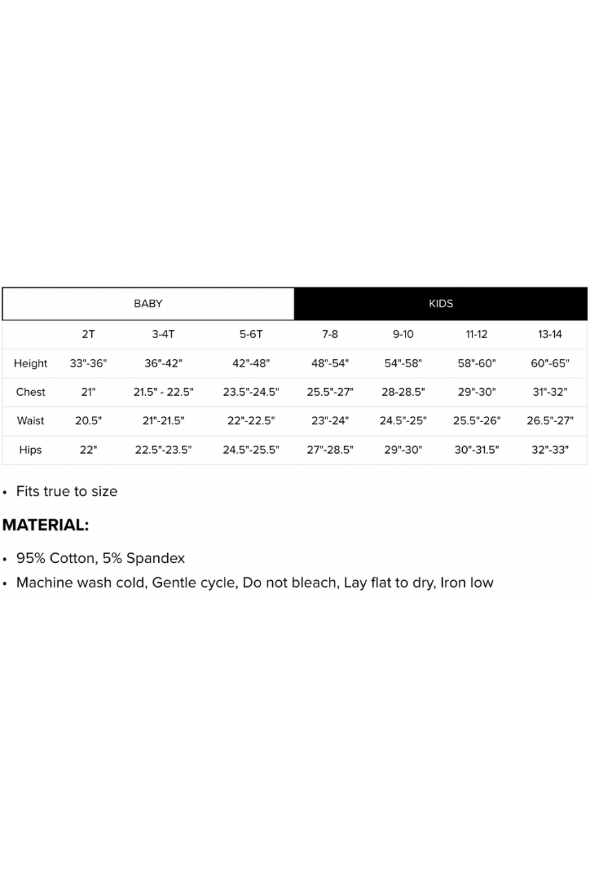 Kids Size Chart