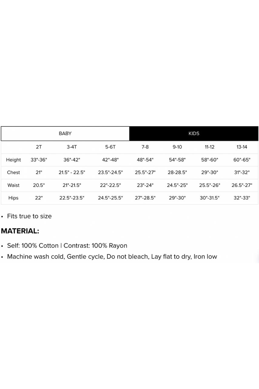 Kids Size Chart