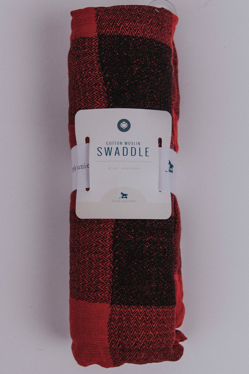 Red Plaid Blanket For Kids | ROOLEE Kids