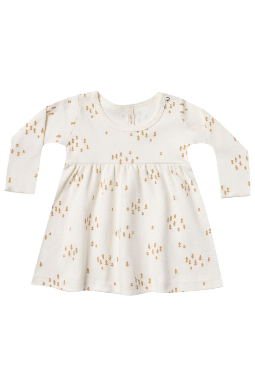 Quincy Mae Printed Long Sleeve Dress