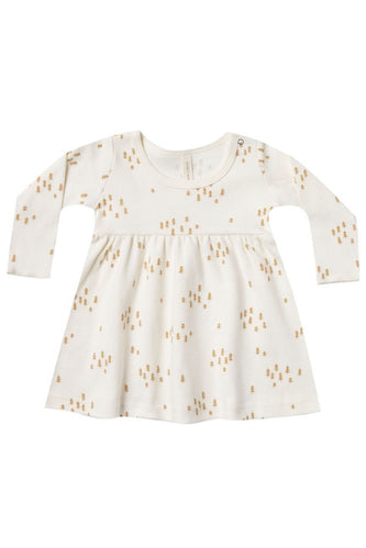 Quincy Mae Printed Long Sleeve Dress