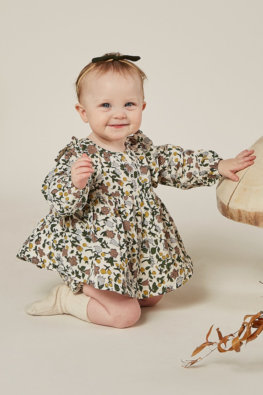 Printed floral dresses for baby | ROOLEE