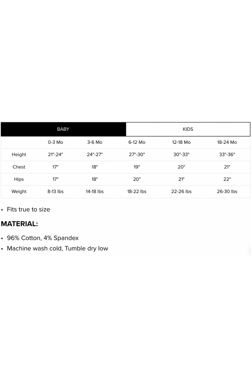 Baby Size Chart