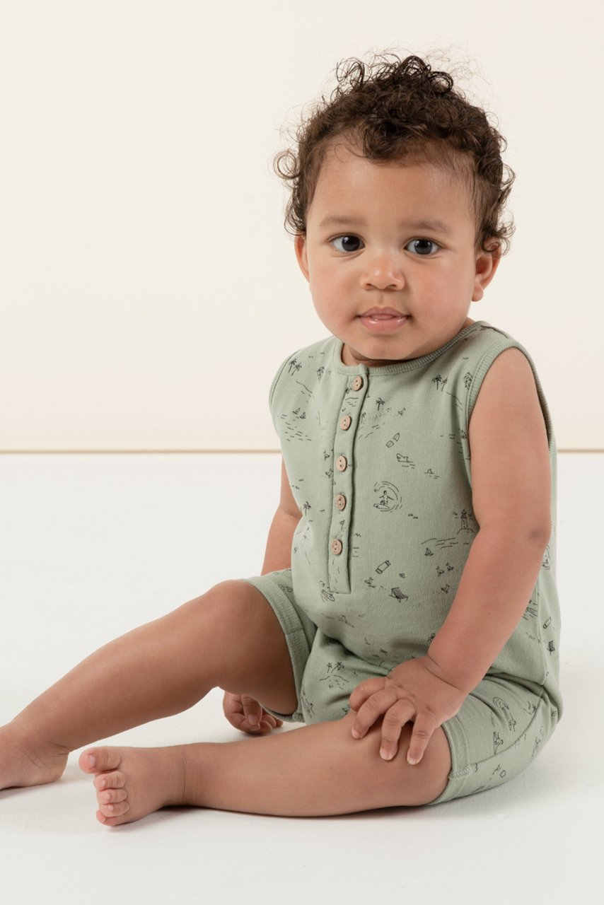 Green baby onesie | ROOLEE