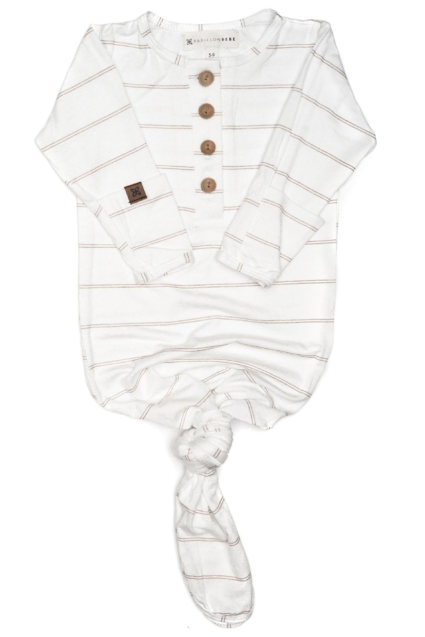Cute white stripe baby onesie | ROOLEE